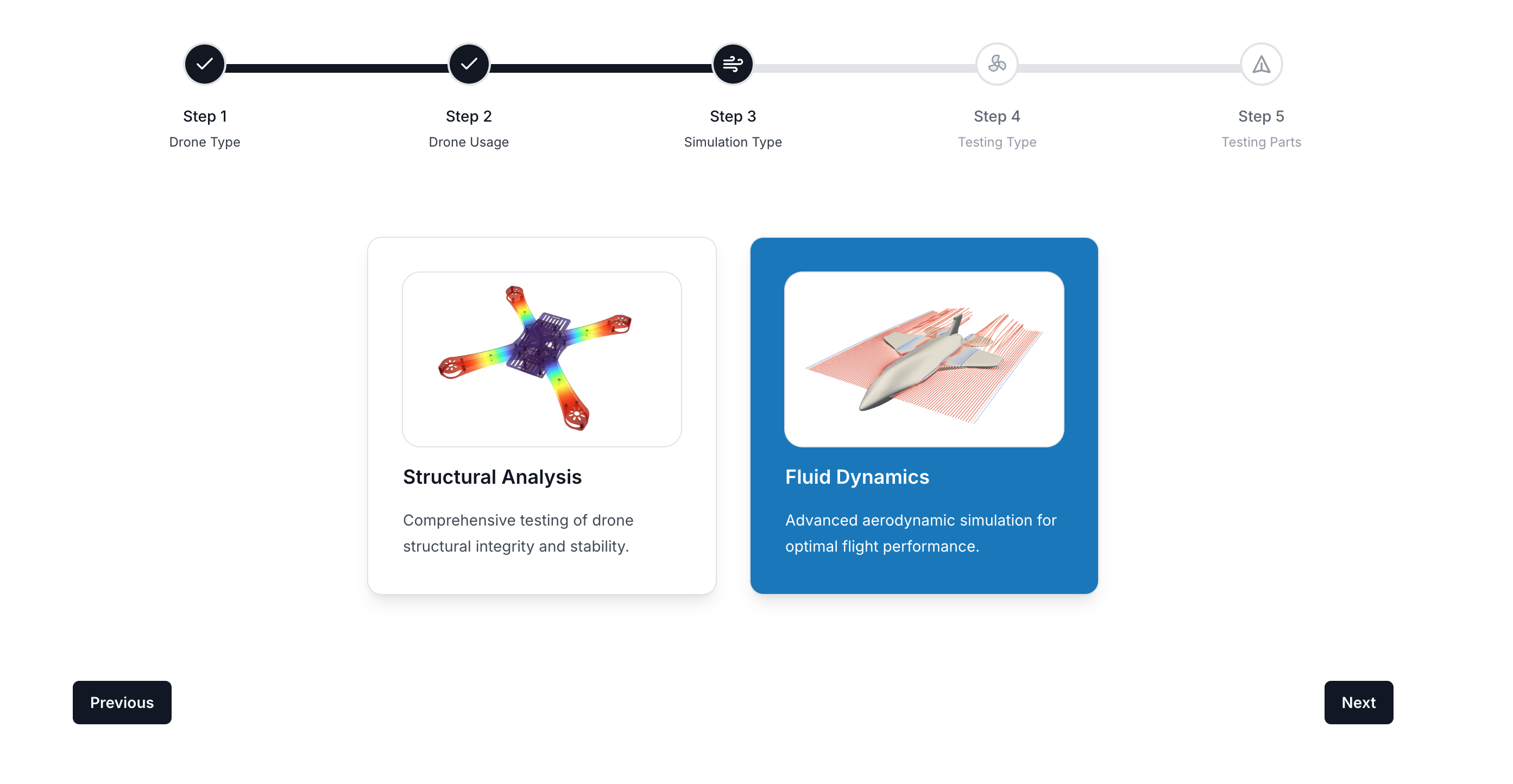 Simulation Type Selection