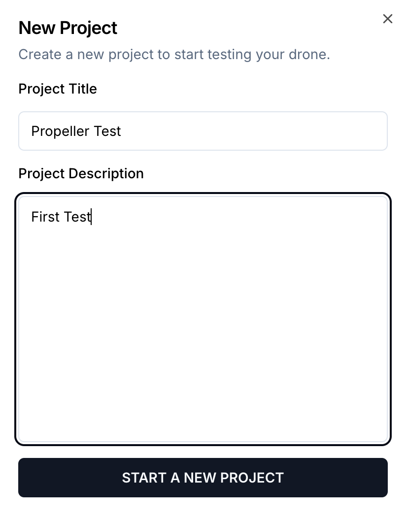 New Project Settings