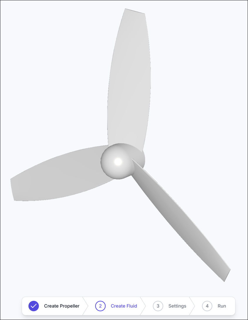 Figure 3. Create Propeller: Numeric Design Input result example