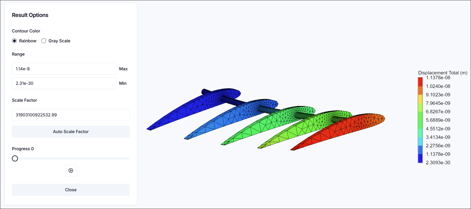 Figure 15. Results: Displacements