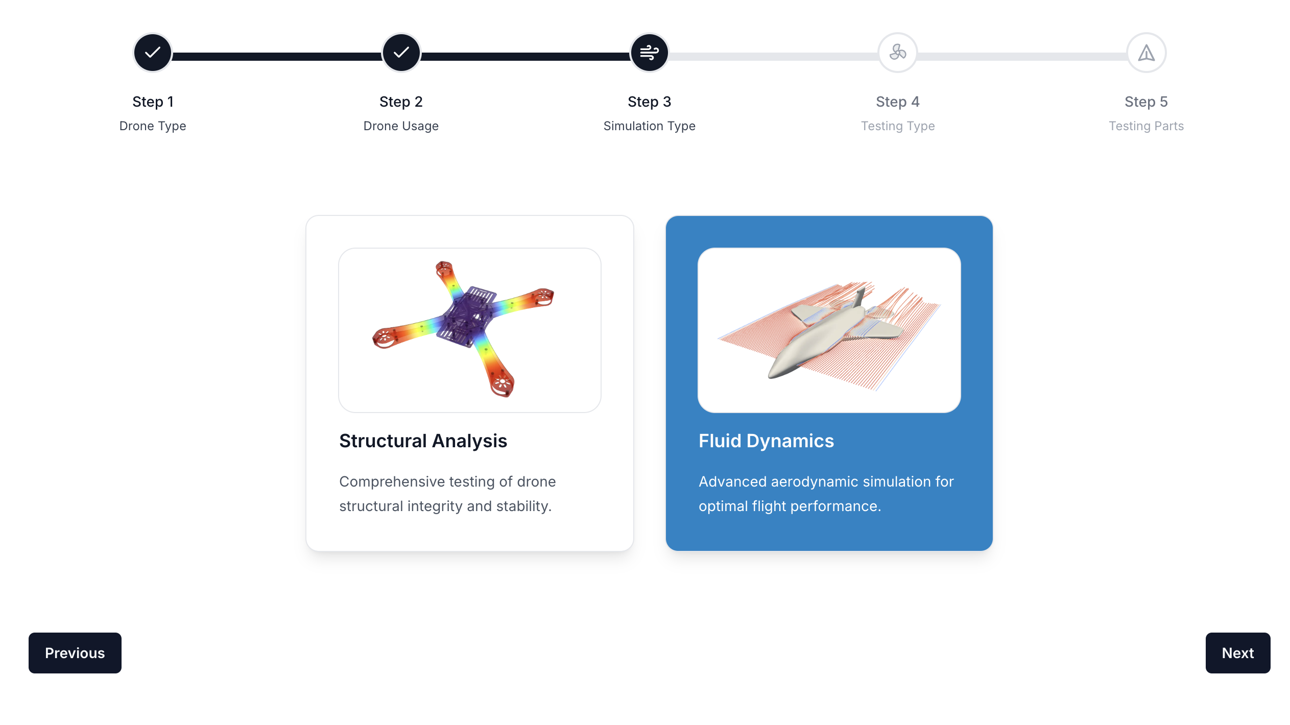 Simulation Type Selection