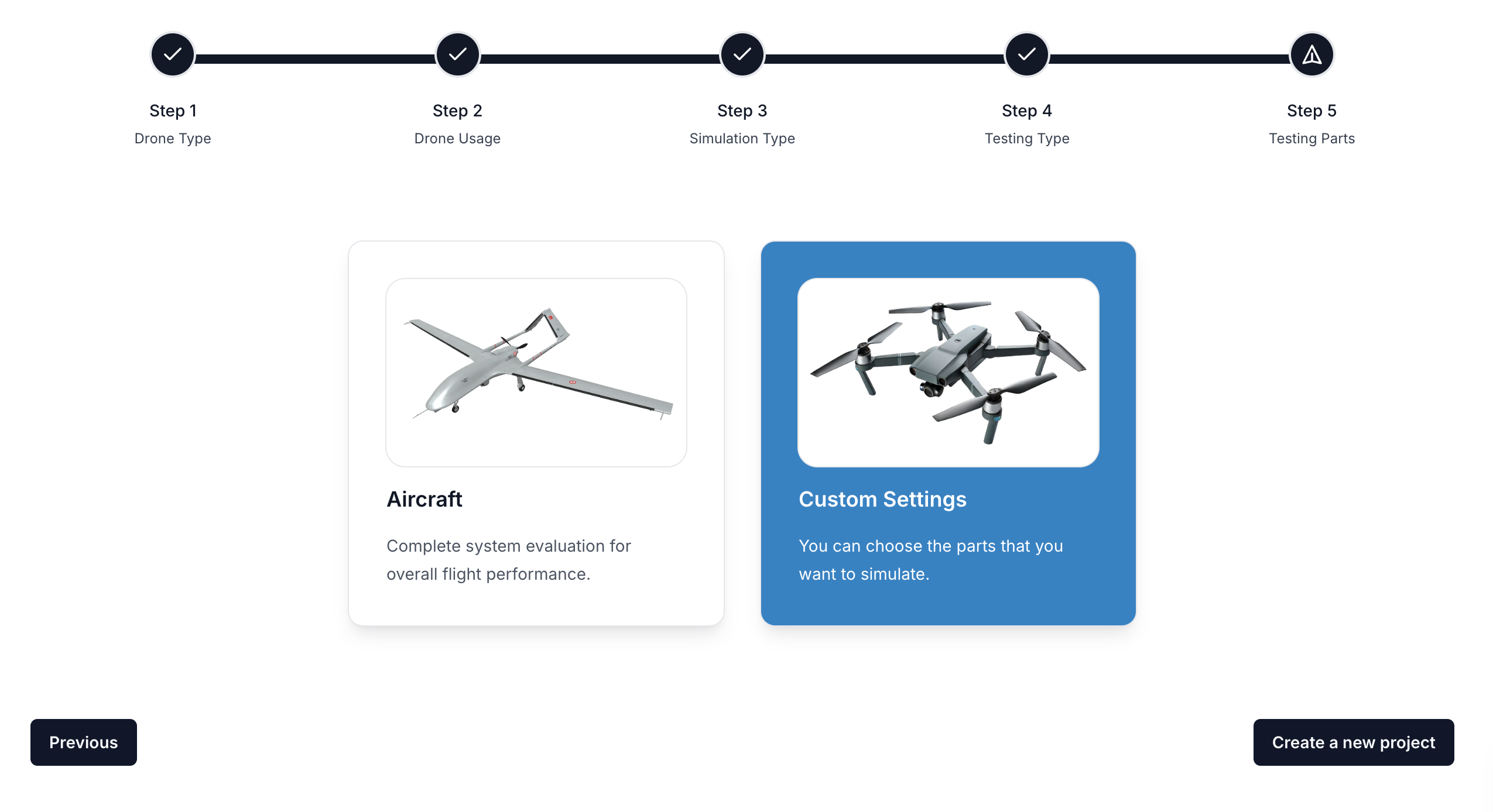 Custom Mode Selection